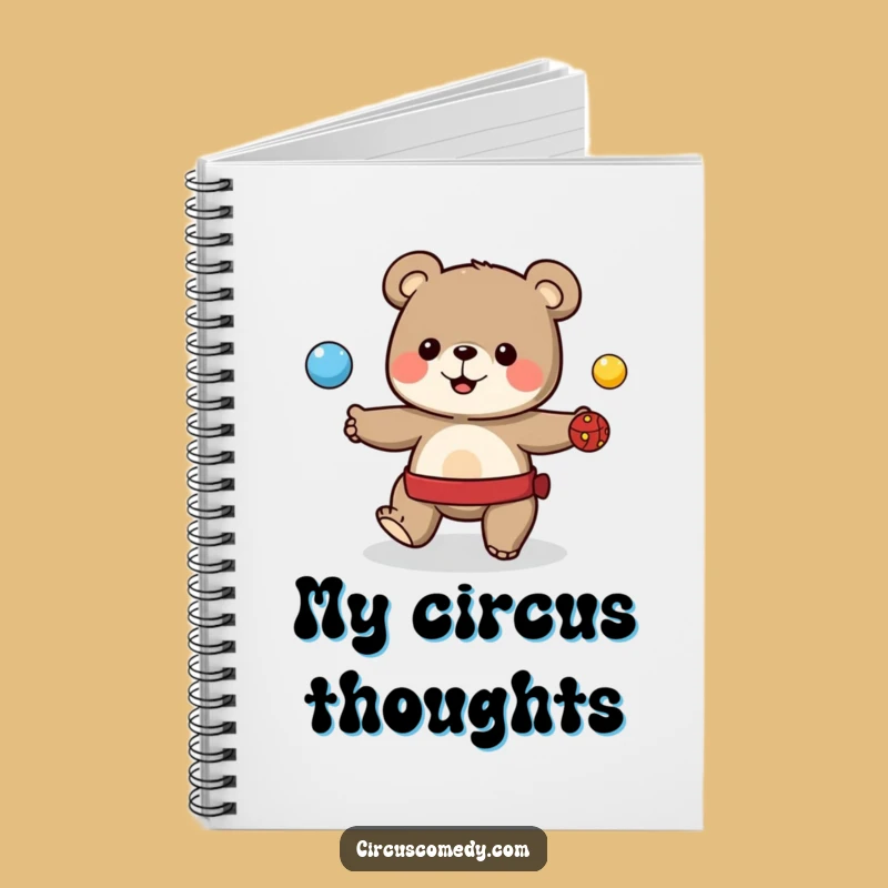 Funny Cute Bear Juggling Notebook - Jot Down Your Talents