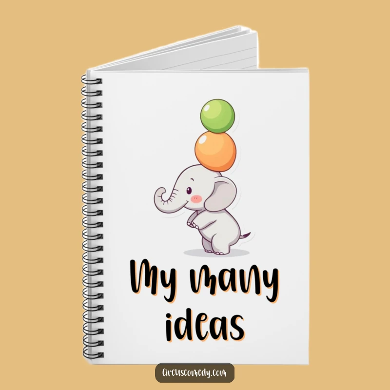 Funny Focused Elephant Notebook - Jot Down Ideas with Precision