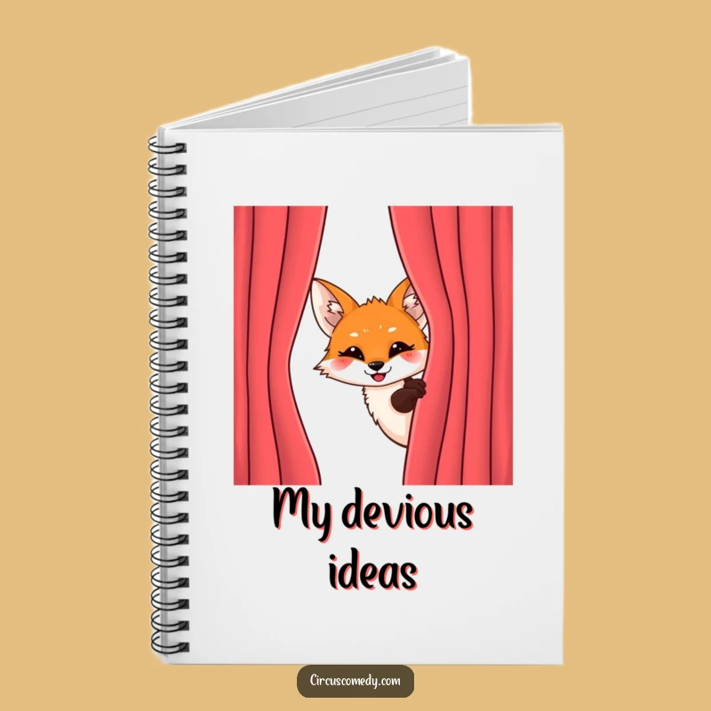 Funny Fox Peeking Notebook - Jot Down Secrets with a Grin