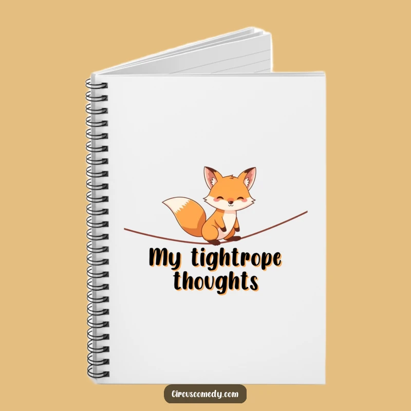 Funny Fox Tightrope Notebook - Creative Acrobat Journal Gift
