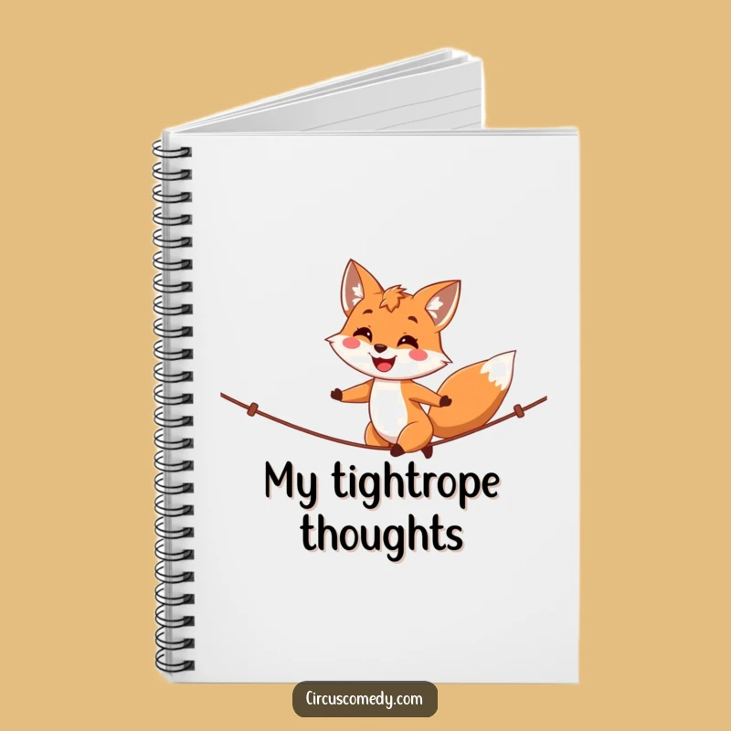 Funny Fox Tightrope Walker Notebook - Journal Your Proud Thoughts!