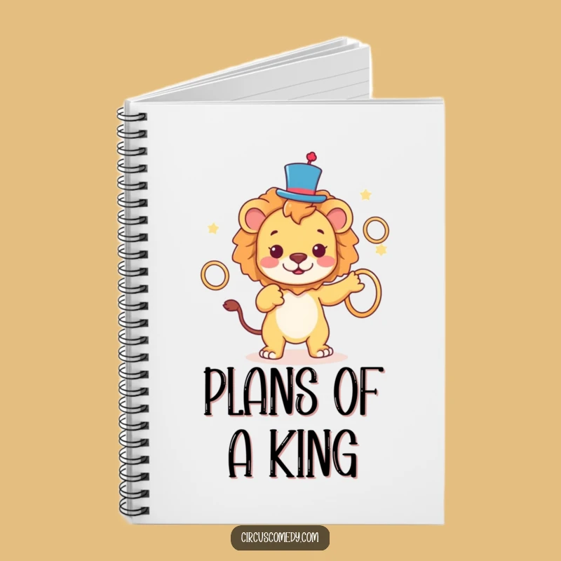 Funny Lion Top Hat Notebook - Regal & Hilarious Journal Gift