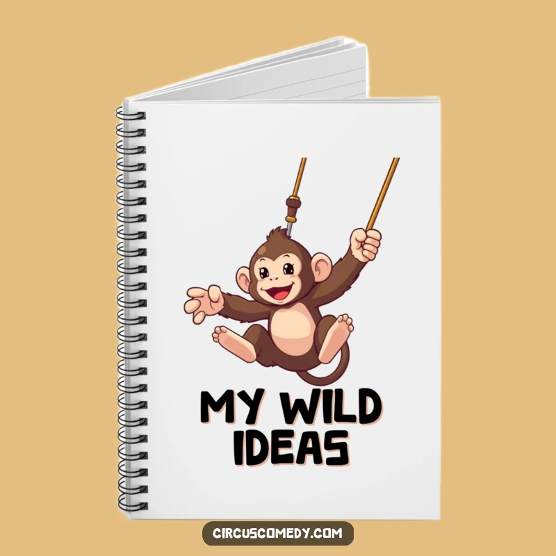 Funny Monkey Trapeze Notebook: Jot Down Adventures with Humor
