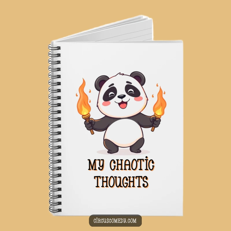 Funny Panda Juggling Notebook: Jot Down Fiery Ideas! Juggling Panda Journal, Unique Funny Gift!