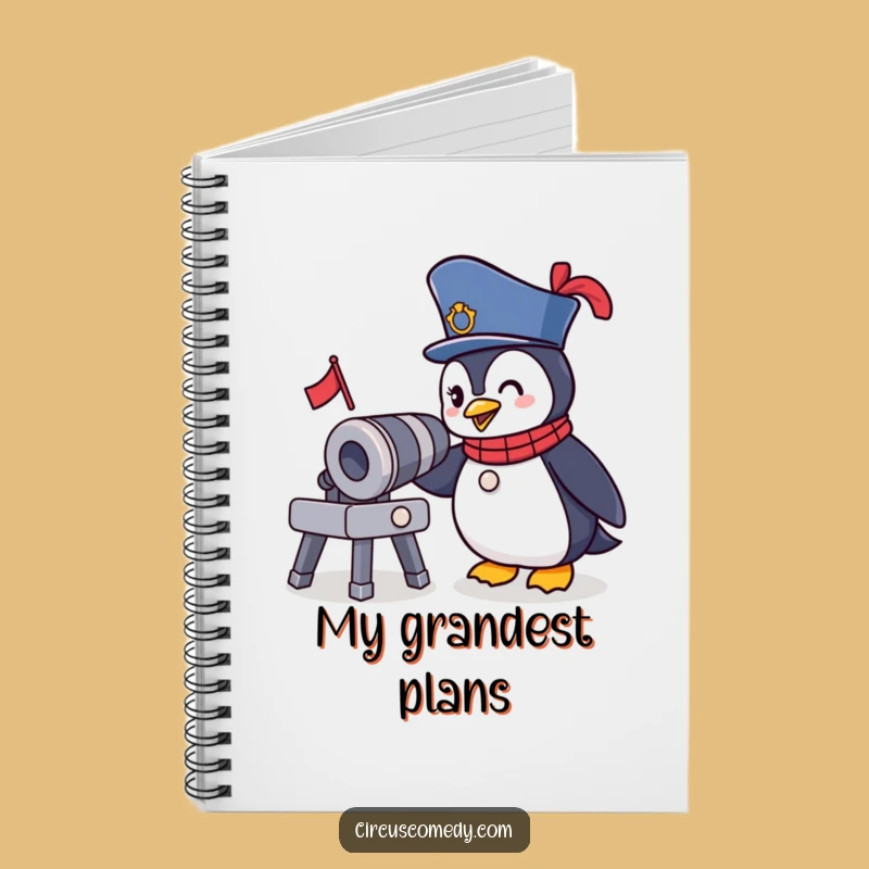 Funny Ringmaster Penguin Notebook - Jot Down Giggles and Ideas