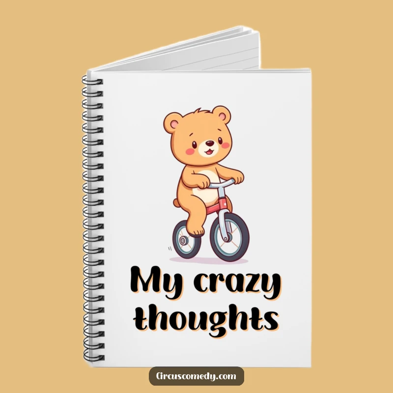 Funny Bear Unicycle Notebook: Jot Down Ideas with Whimsy