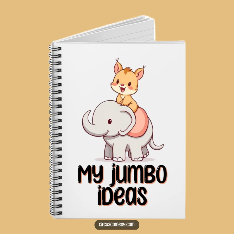 Funny Squirrel Elephant Rider Notebook - Journal Your Cheerful Adventures!