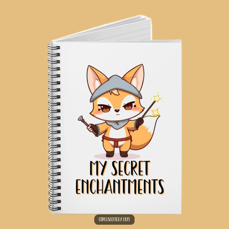 Funny Fox Magician Notebook: Hilarious Journal for Spells and Notes