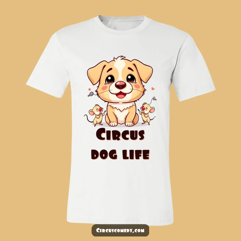 Funny Dog Clown Nose T-Shirt: Hilarious Circus Mouse Juggling Tee Gift