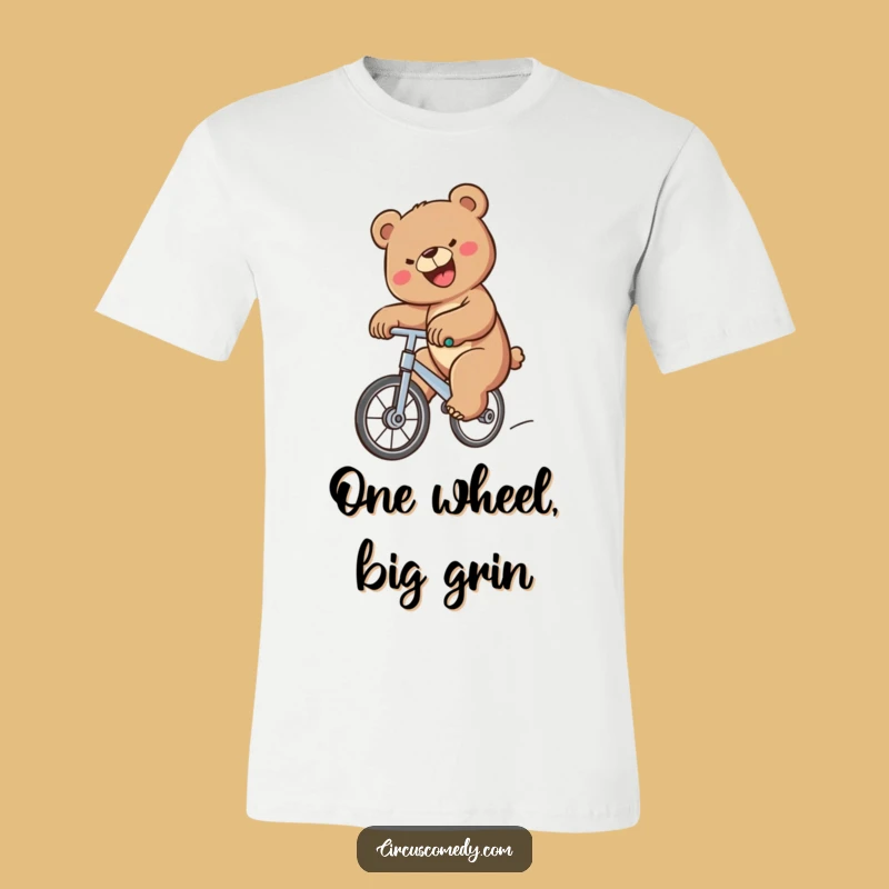 Funny Bear Unicycle T-Shirt - Bold & Hilarious Adventure Tee Gift