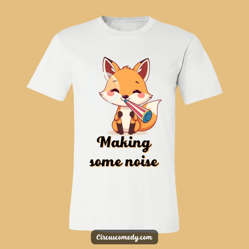 Funny Fox Bubble T-Shirt: Playful Circus Style & Hilarious Gift