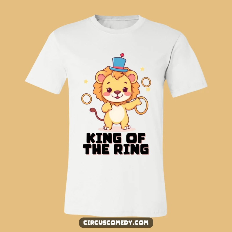 Funny Lion Top Hat T-Shirt - Classy & Hilarious Animal Tee Gift