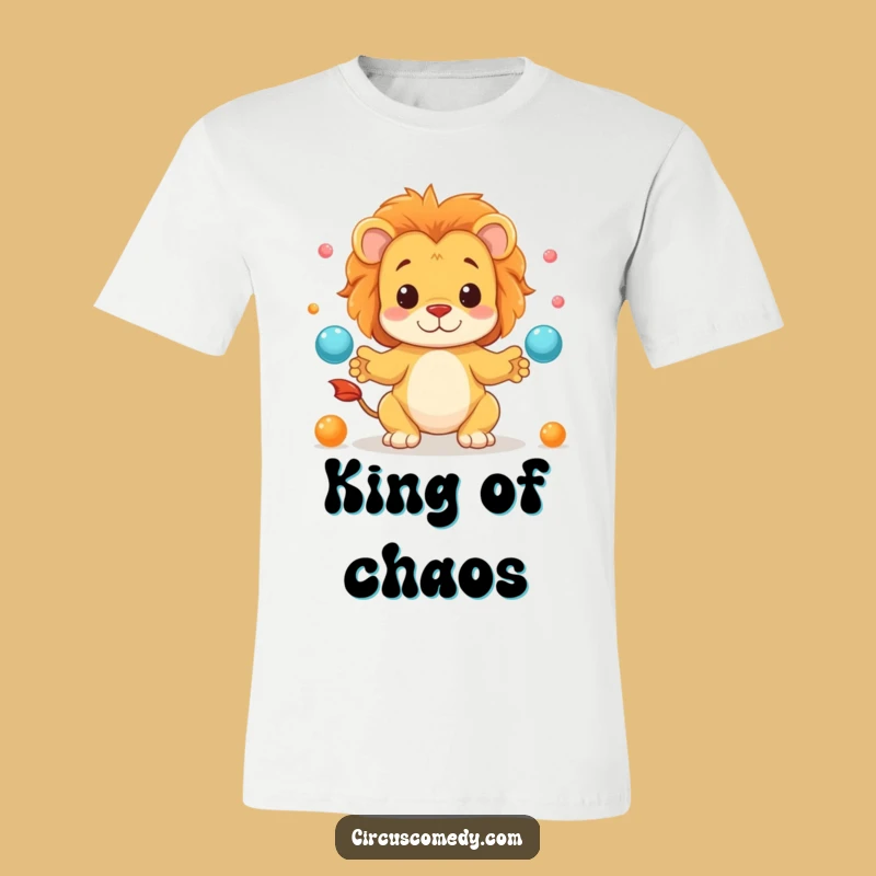 Funny Lion Juggling T-Shirt - Adorable Circus Animal Tee