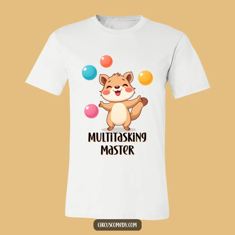 Funny Animal Juggling T-Shirt - Focused Fun for All-Day Wear