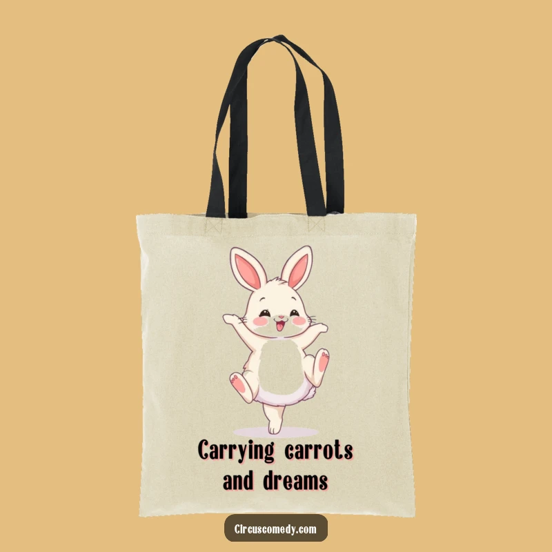 Funny Bunny Cartwheel Tote Bag: Carry Your Fun, Perfect Spring Gift!
