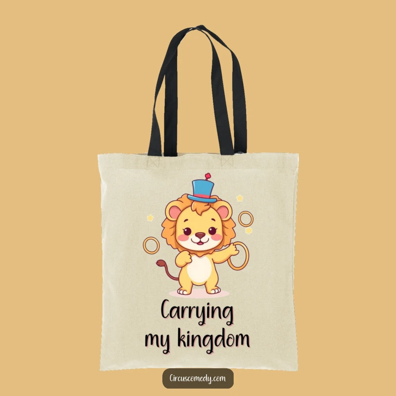 Funny Lion Top Hat Tote Bag - Chic & Hilarious Shopping Gift