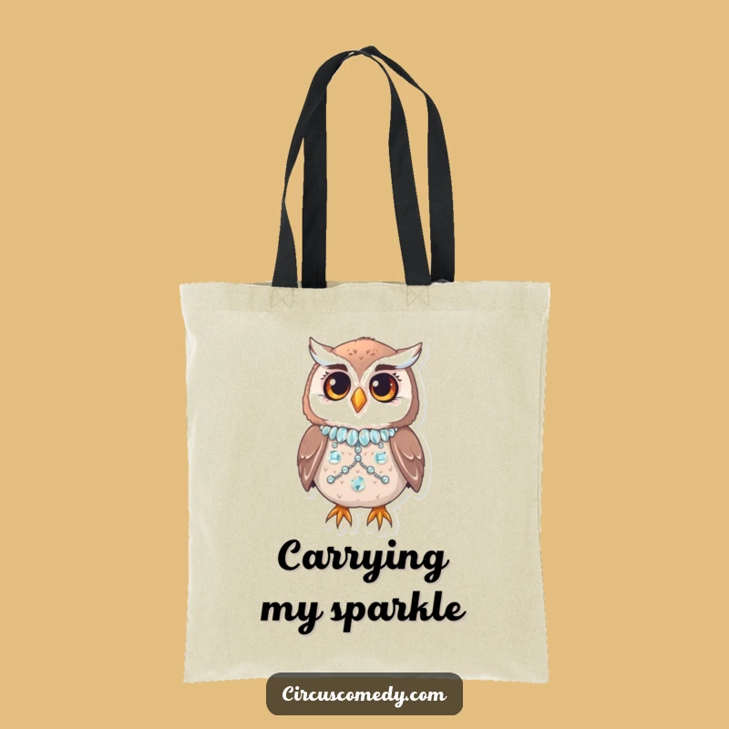 Funny Owl Sequin Costume Tote Bag: Carry Your Sparkle with Style!
