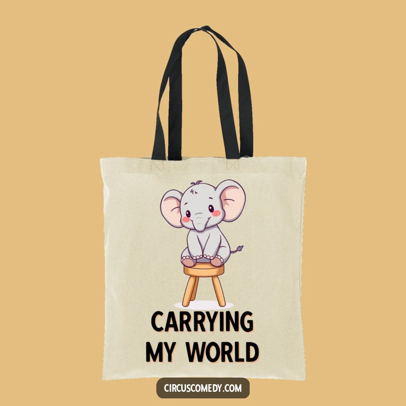 Funny Elephant Balancing Tote Bag: Practical and Humorous Carry-All