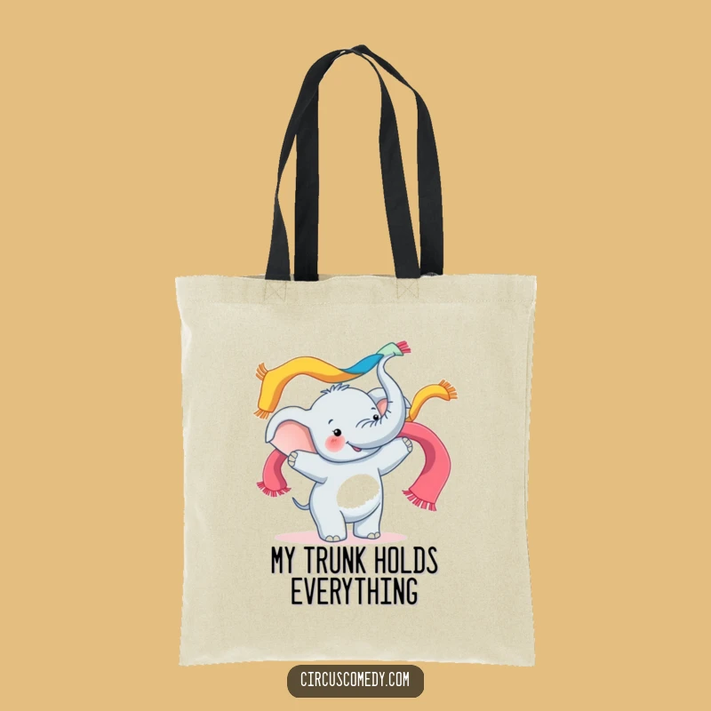 Funny Elephant Juggling Tote Bag: Carry Your Fun, Perfect Colorful Gift!