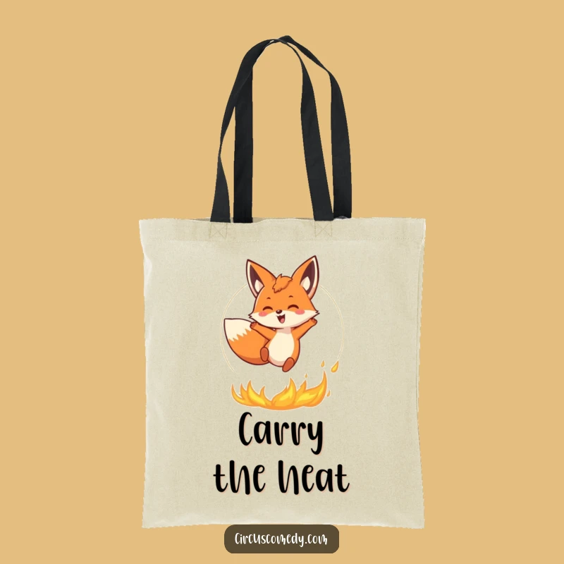 Funny Fox Fire Tote Bag: Carry Your Courage, a Stylish Funny Accessory Gift
