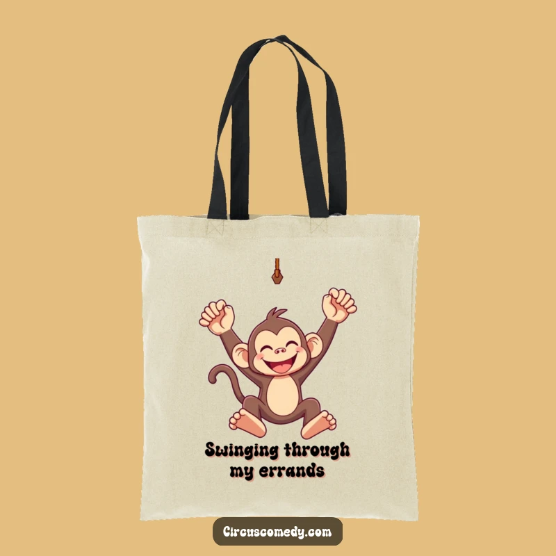 Funny Monkey Trapeze Tote Bag: Carry Your Fun, Perfect Adventurous Gift!