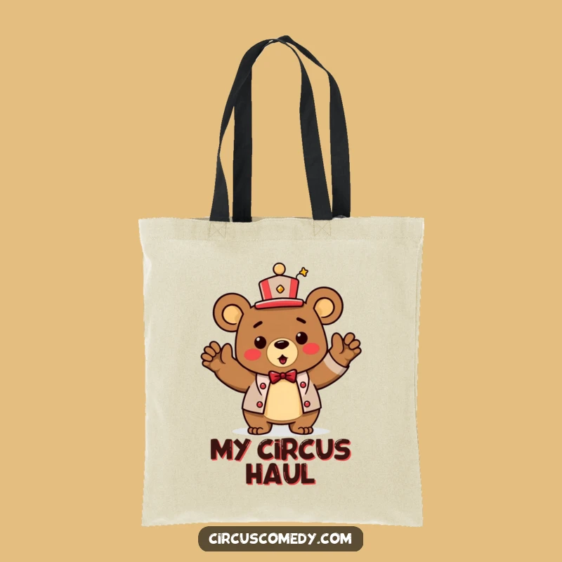 Funny Bear Ringmaster Tote Bag: Grand Finale Accessory Gift